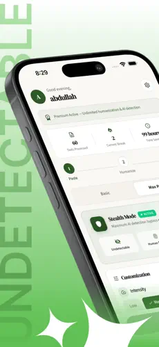 Undetectable AI: A Native Mobile App for Bypassing AI Detection screenshot 1
